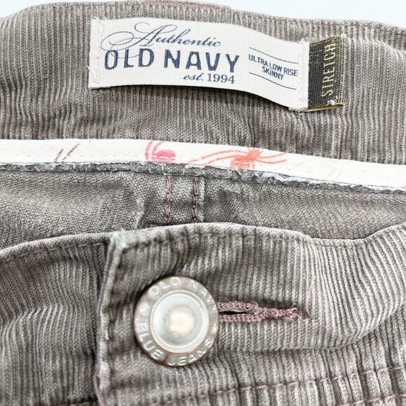 Old Navy Womens Low Rise Corduroy Pants Size 10 Long Y2K Fallcore Retro Preppy - Picture 5 of 10